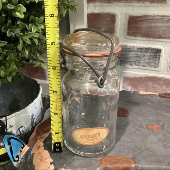 Vintage Hazels Candies Glass Jar - Metal Flip Clasp Top - Collectible - Rare - Picture 9 of 11